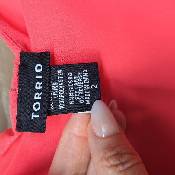 Torrid Sophie Double Layer Swing Candy Coral 2X - Picture 5 of 9